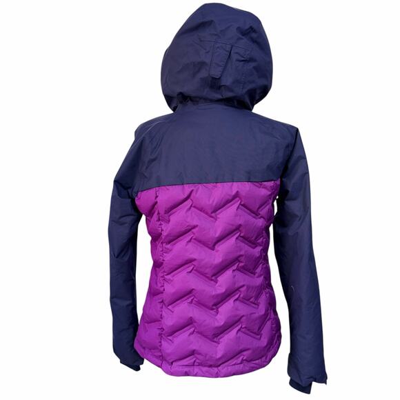Columbia Omni-Tech Purple Down Hooded Jacket Women’s Medium - Picture 8 of 13
